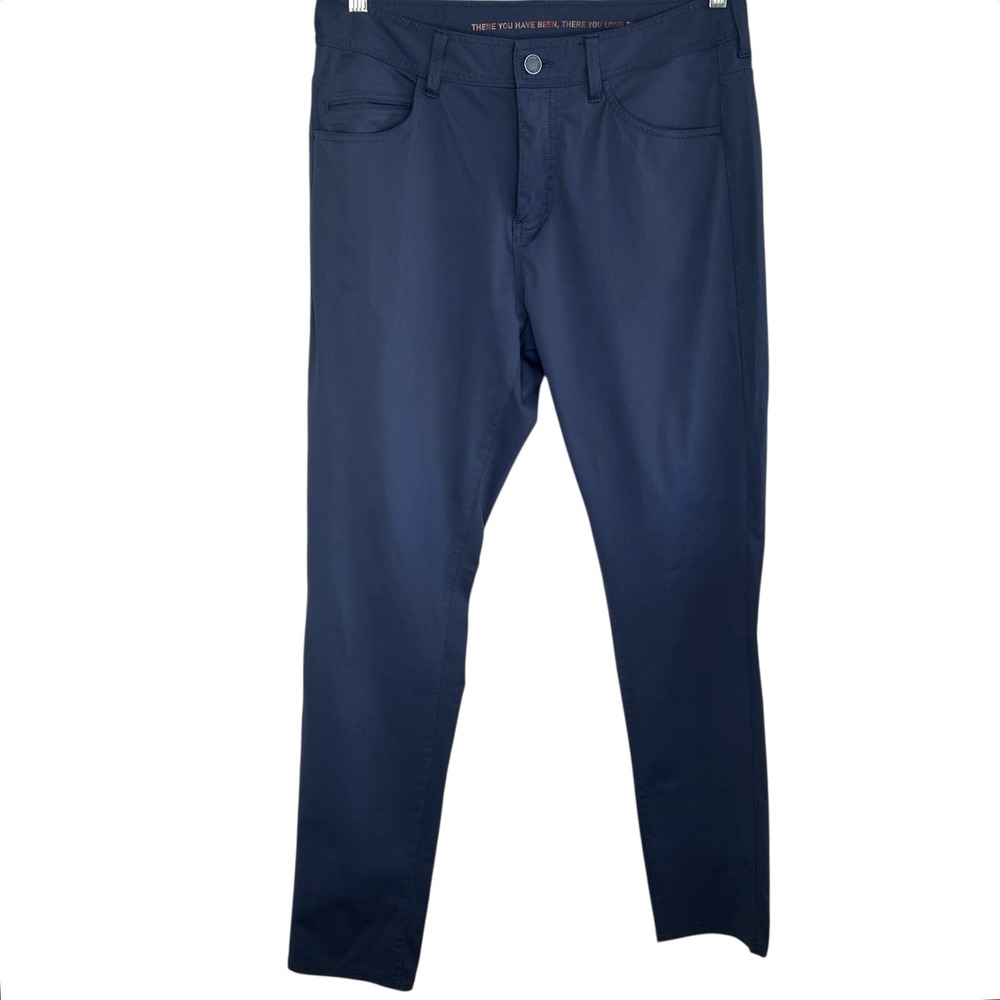 Rhone Pants Mens 33‎ X 32 Blue Straight Leg Travel Golf Workwear Stretch Classic